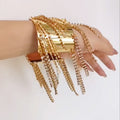 Golden bracelets Statement hand accessory