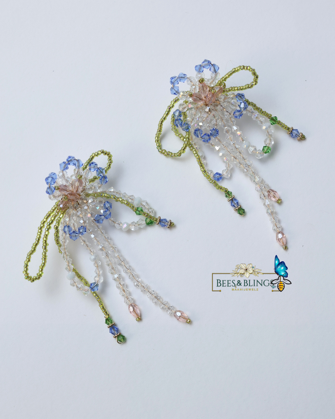 Crystal Blossom Dangler Earrings