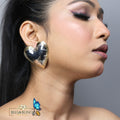 gold plated-bigheart-statement-studs