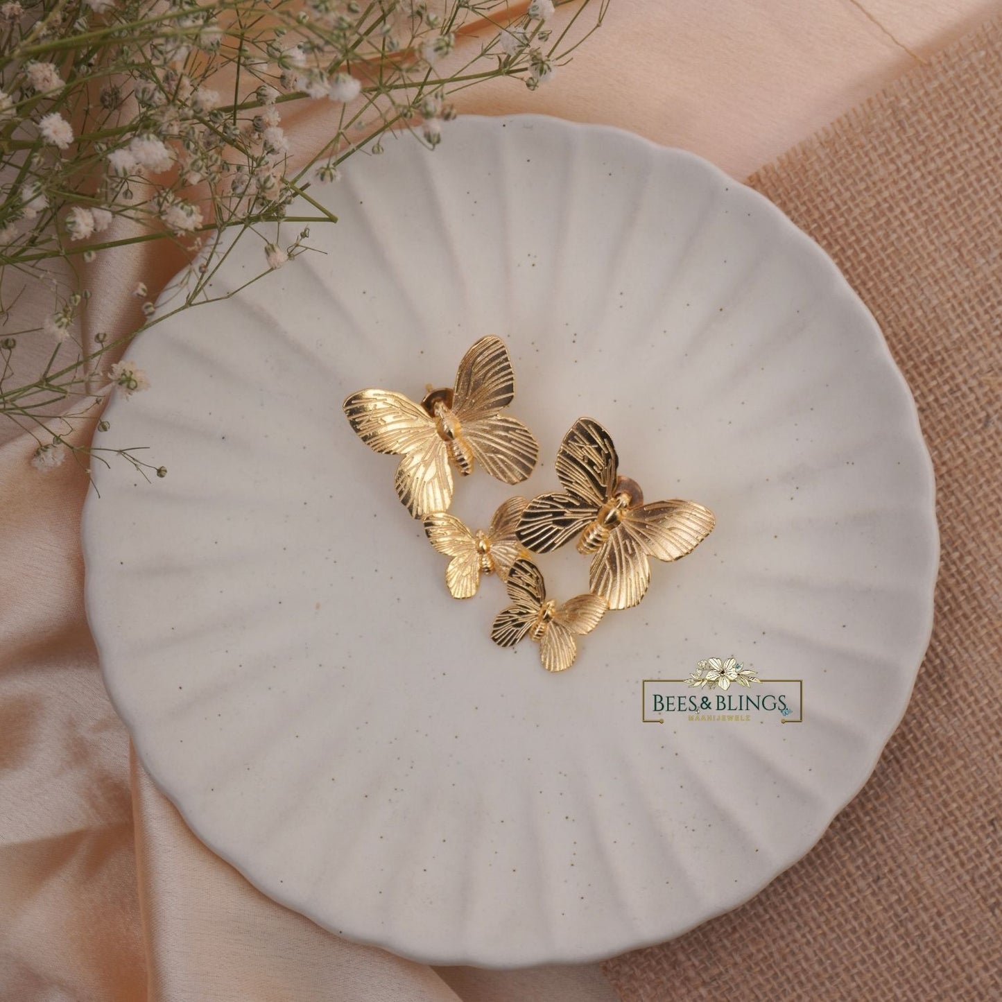 gold plated-butterfly-earring