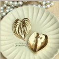 gold plated -leaf-statement-earring