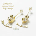 Golden baroque statement earrings