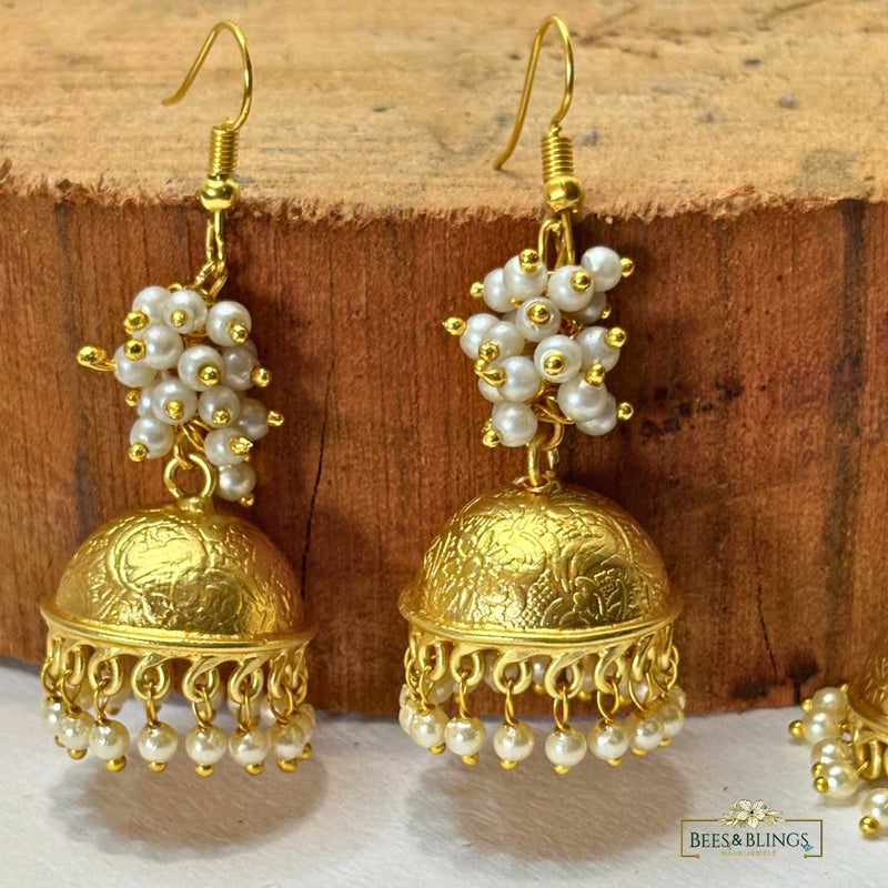 Golden Ethnic Jhumkis