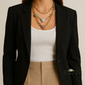 Gold Heart Charm Chain Necklace