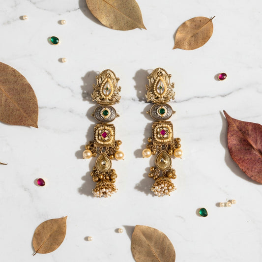 golden-wedding-jhumkas