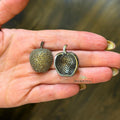 Golden Textured Statement Stud Earrings