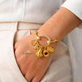 Golden Charm Premium Handcuff Bracelet