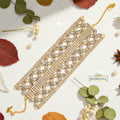 Golden crystal statement choker necklace