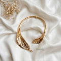 Golden collar statement necklace