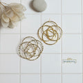 Golden hoop statement earrings
