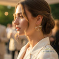 Golden Pearl bloom Hoops