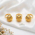 Golden Stack Statement Rings