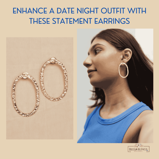 goldplated hoop statement earrings