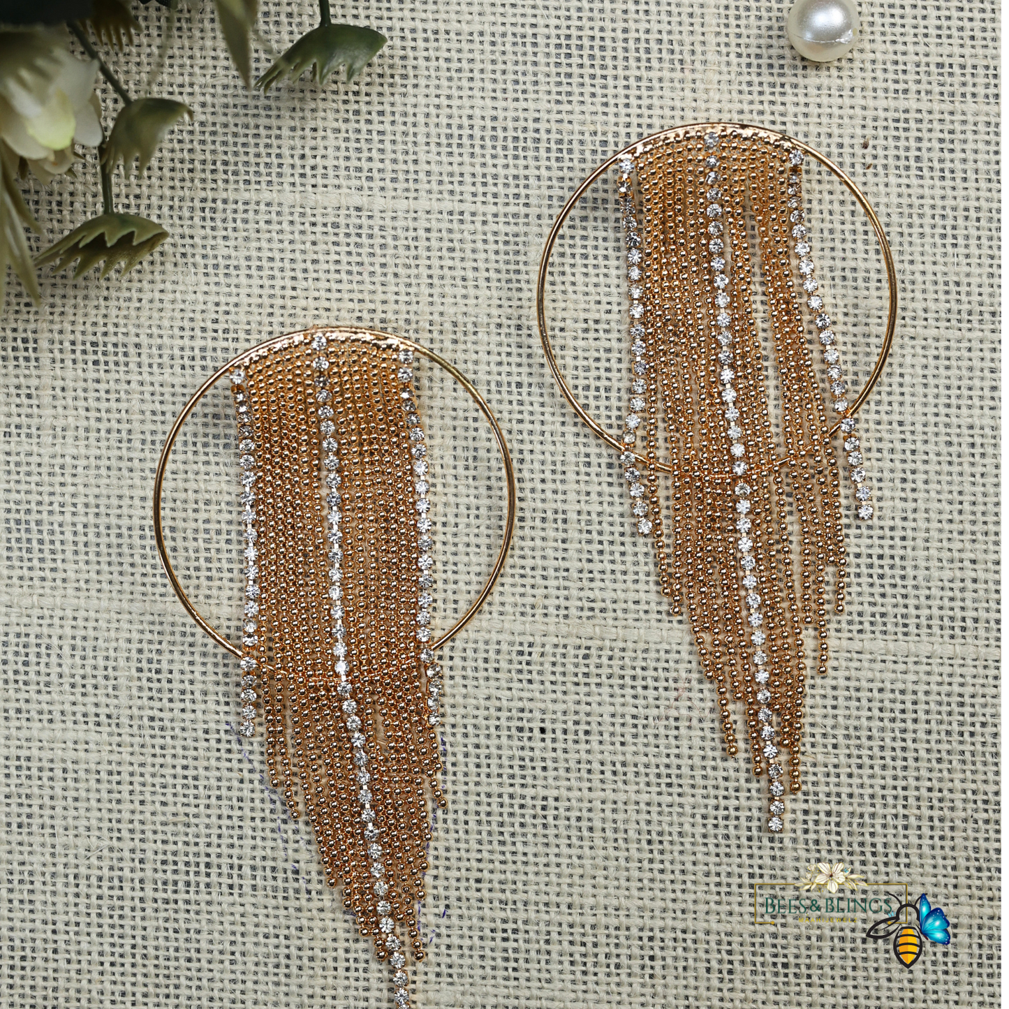 golden-party-tassel-earrings