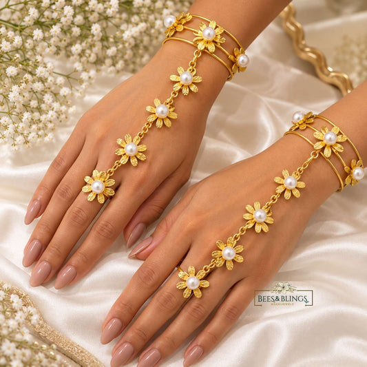 Golden Ghungroo Hand Harness
