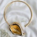 Golden Leaf Statement Necklace