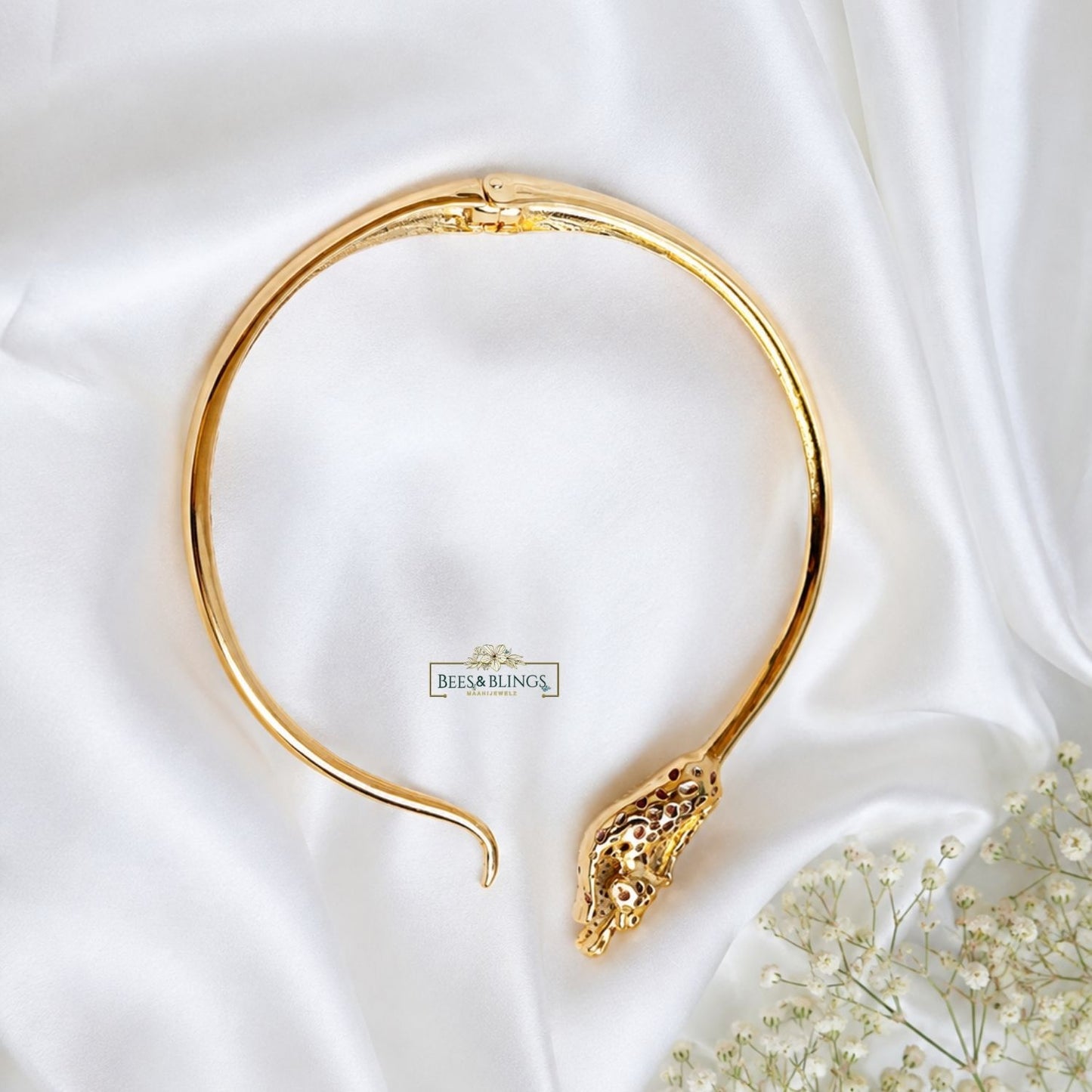 Gold Statement Collar Necklace