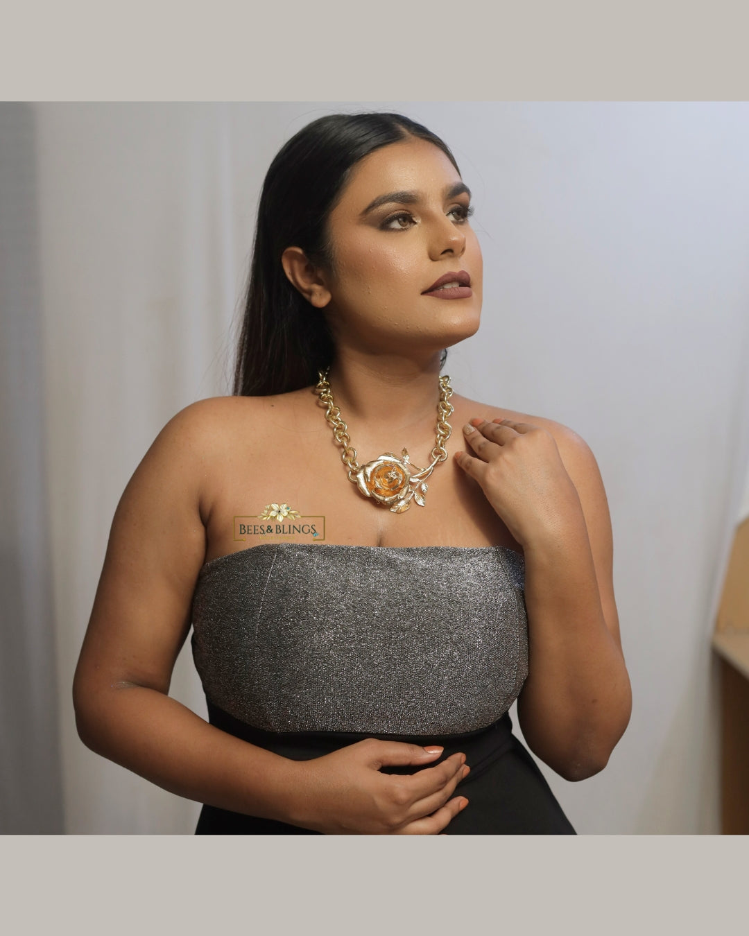 floral statement necklace