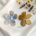Blue Blossom Statement Earrings
