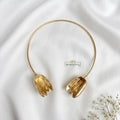 Gold Leaf Statement Collar Necklace