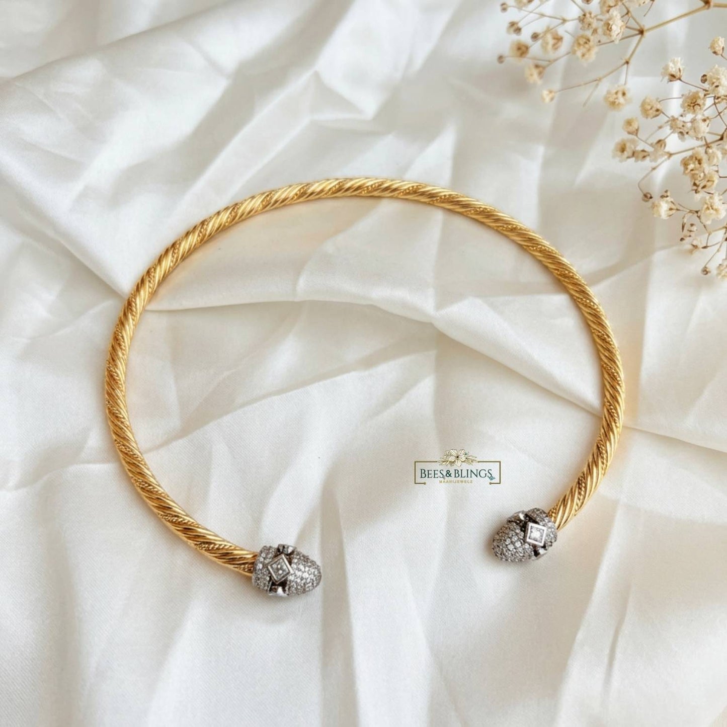 Golden Collar Statement Necklace