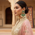 green-jhumkis