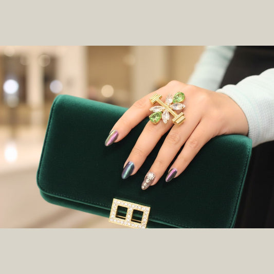 green-statement-ring