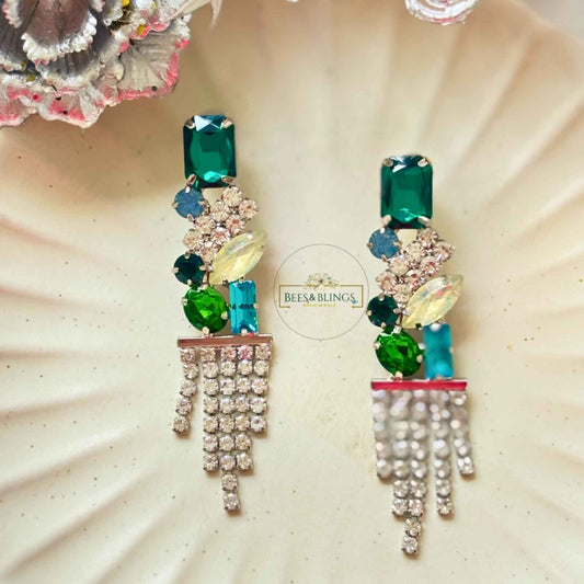 Party statement tassel earrings