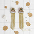 Green-ad-Tassel-Earrings