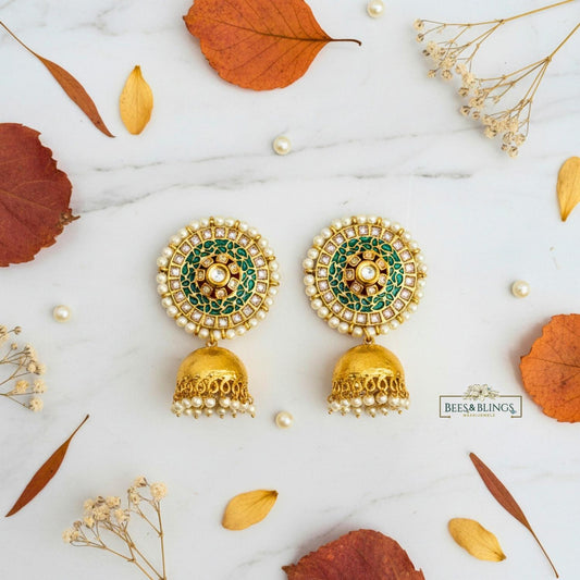 green_festive_jhumkis
