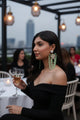 green neon party earrings