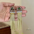 Green-ad-Tassel-Earrings