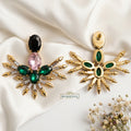 Emerald Green  Statement Earrings