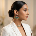 Emerald Green  Statement Earrings