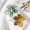Green Blossom Statement Earrings