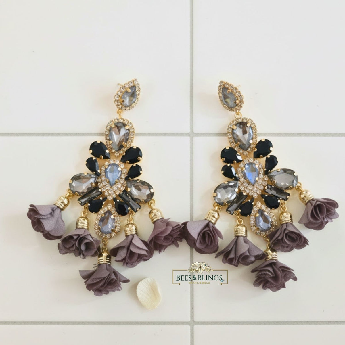 grey_floral_statement_earring