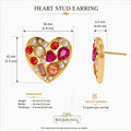 multicolour heart statement earrings