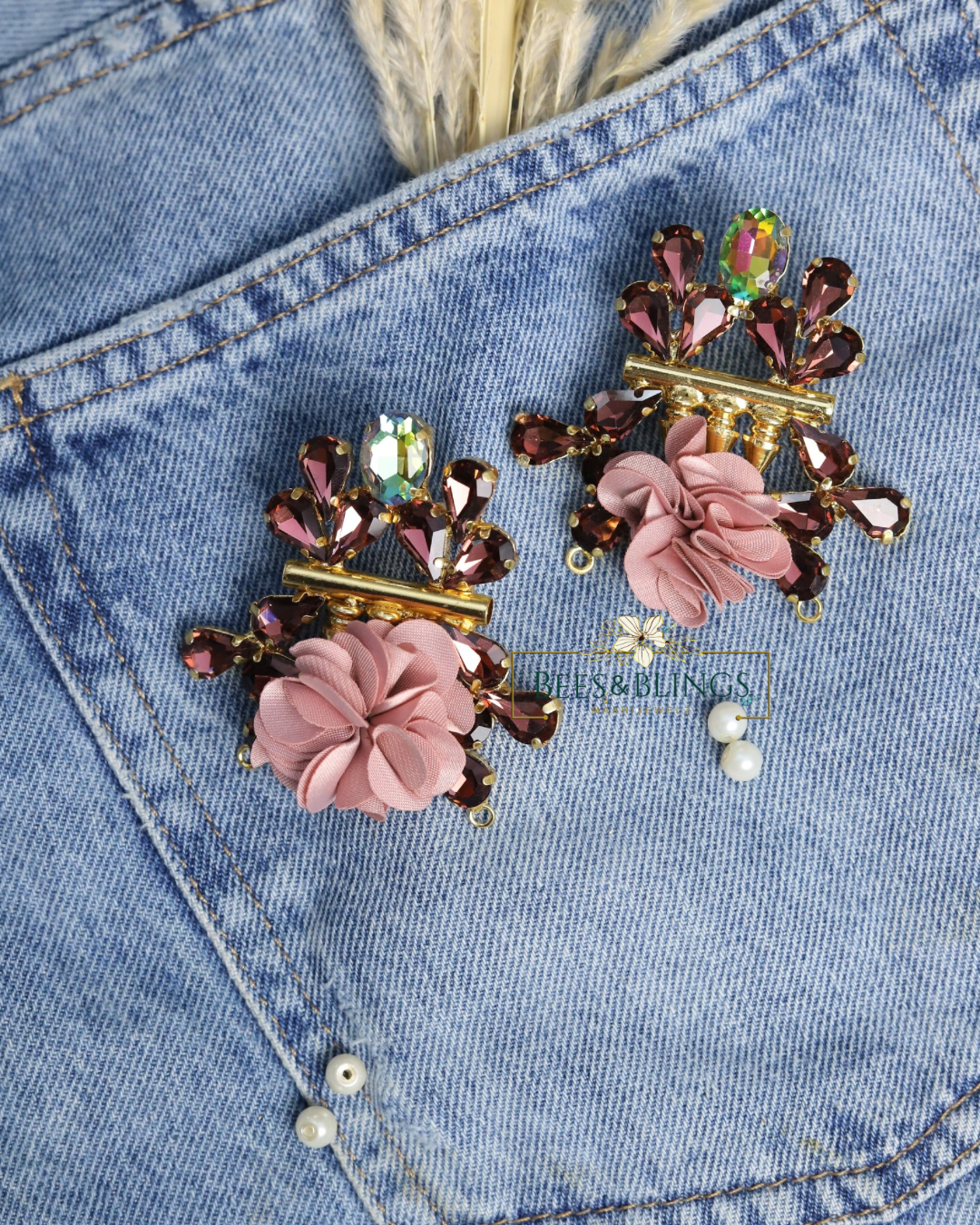 NOURA-FLORAL-PARTY-STUD EARRINGS