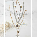 Vintage Coin Layered Chain Statement Necklace