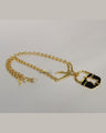 lock theme pendant necklace