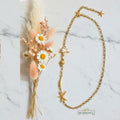 Gold Starfish Charm Statement Necklace