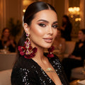 mehroon-floral-earrings