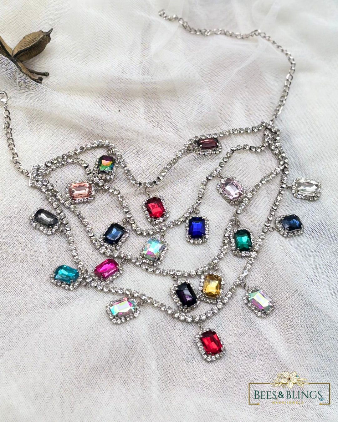multicolour party necklaces