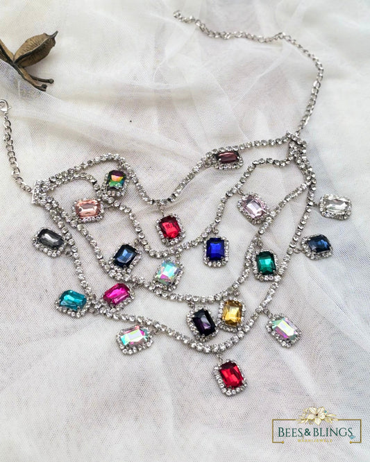 multicolour party necklaces