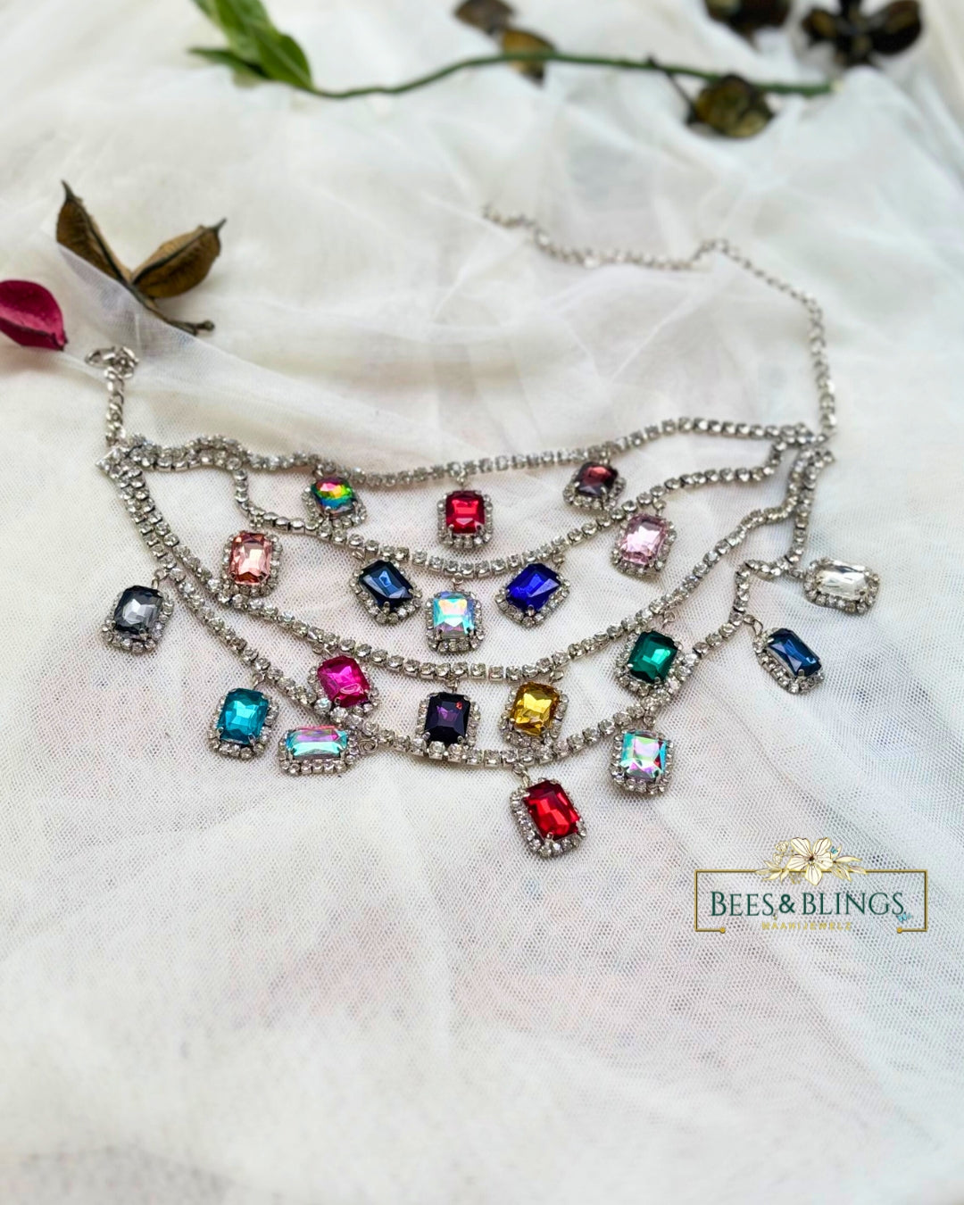multicolour party necklaces