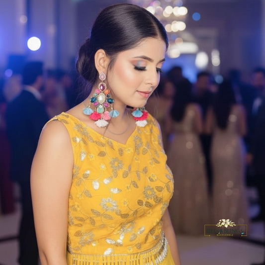 multicolour-floral-statement-earrings