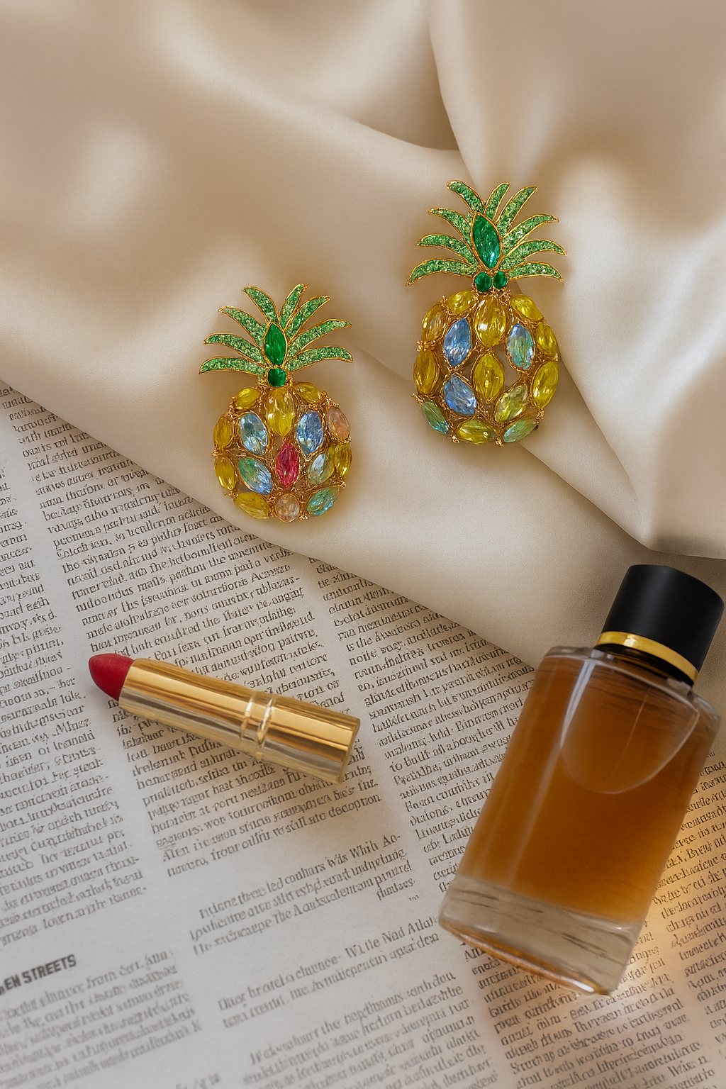 Multicolor Pineapple statement Earrings