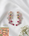 Multicolor Floral Crystal Ear Cuff