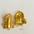 Golden-Pearl Statement Stud Earrings
