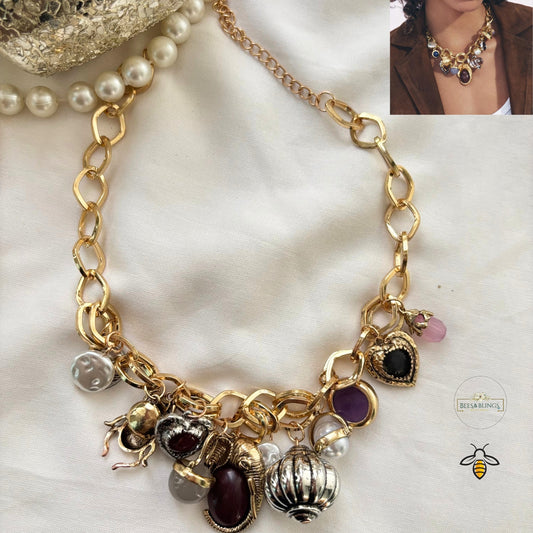NOURA-CHARMS- STATEMENT- NECKLACE